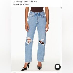 Distressed Agolde Light Blue Jeans